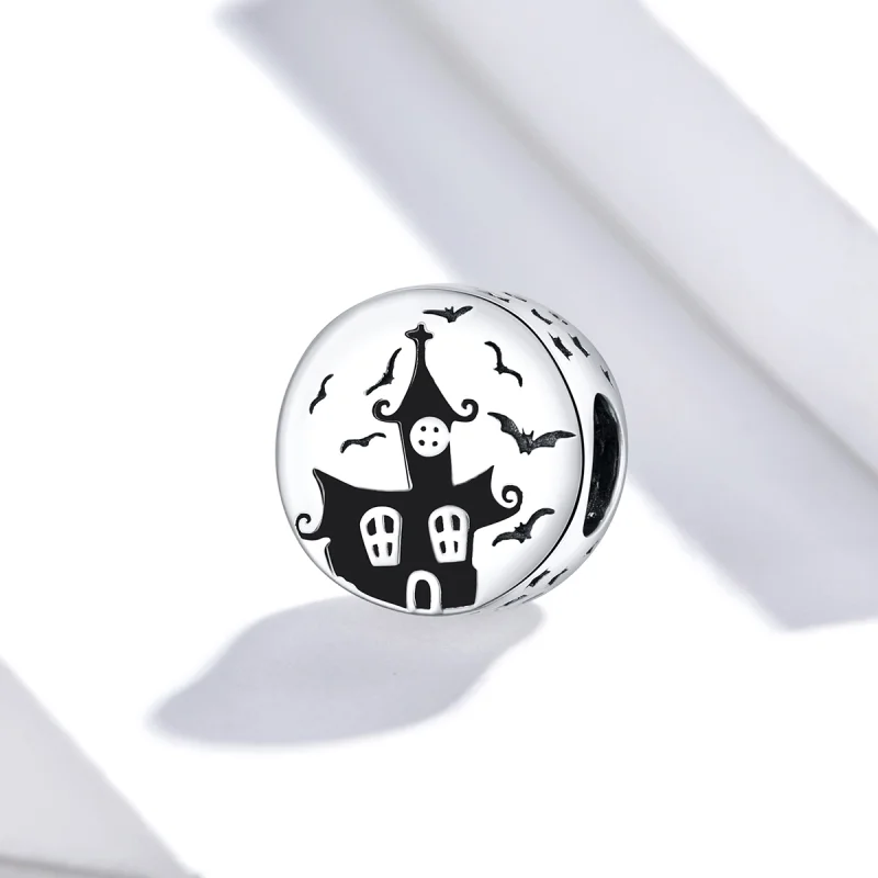 (image for) Pandora Style Silver Ghost Castle Charm - SCC1615 - View 2