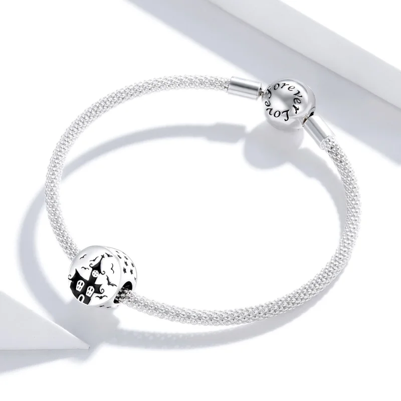 (image for) Pandora Style Silver Ghost Castle Charm - SCC1615 - View 3