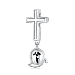 (image for) Pandora Style Silver Halloween Ghost Charm - BSC328
