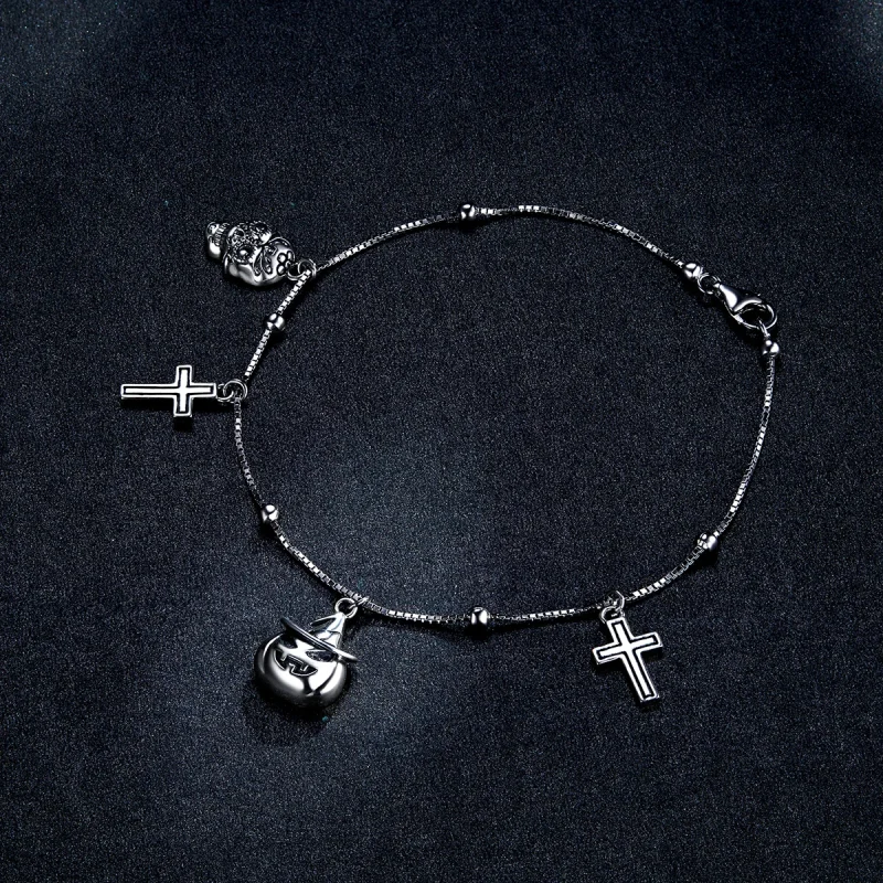 (image for) Pandora Style Silver Happy Halloween bracelet - BSB051 - View 3