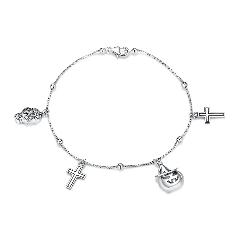 (image for) Pandora Style Silver Happy Halloween bracelet - BSB051 - Product Image