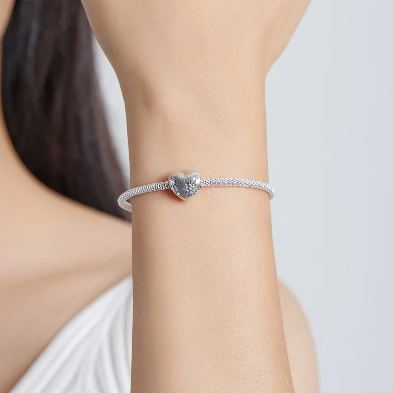 (image for) Pandora Style Silver Love snowflakes Charm - SCC1982 - View 5