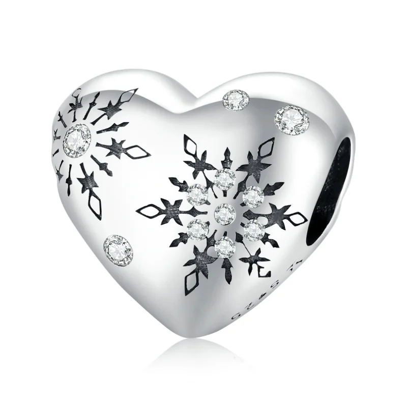 (image for) Pandora Style Silver Love snowflakes Charm - SCC1982 - Product Image