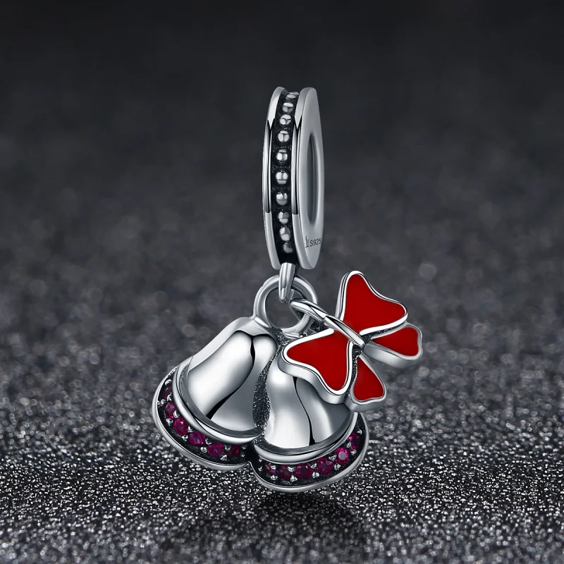 (image for) Pandora Style Silver Lovely bell Dangle - SCC233 - View 2