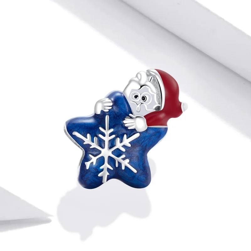 (image for) Pandora Style Silver Santa Claus Charm - BSC372 - View 2