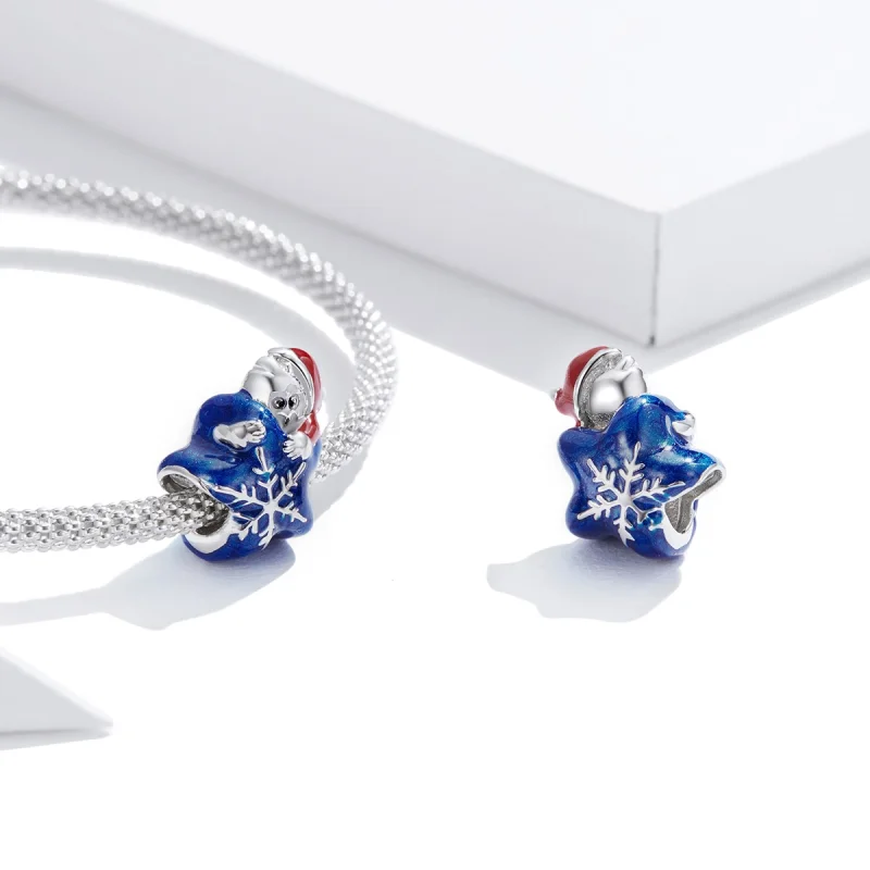 (image for) Pandora Style Silver Santa Claus Charm - BSC372 - View 4