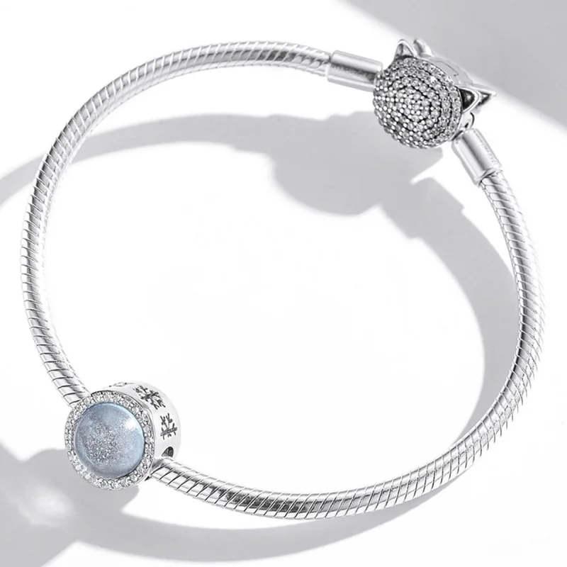 (image for) Pandora Style Silver Snow on Christmas Eve Charm - SCC2040 - View 3