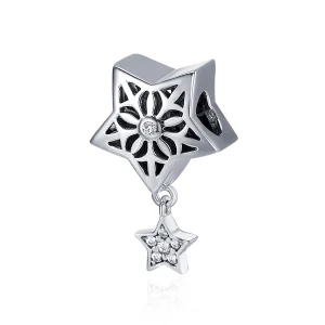 (image for) Pandora Style Silver Snow Star Charm - SCC371