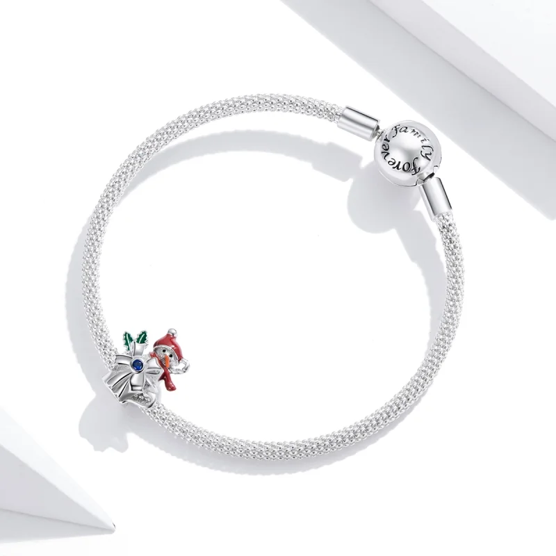 (image for) Pandora Style Silver Snowman Cup Charm - BSC373 - View 3