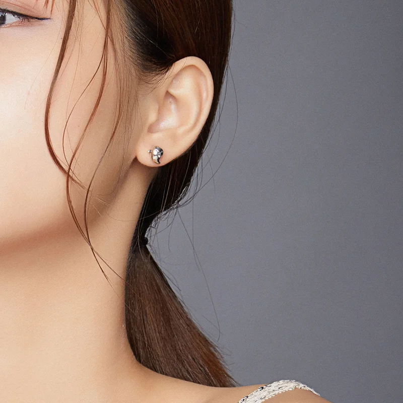 (image for) Pandora Style Silver The ghost of the little devil Stud Earrings - BSE421 - View 4