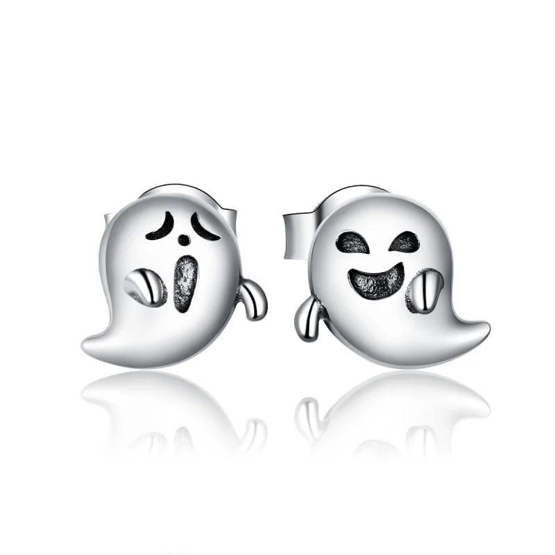 (image for) Pandora Style Silver The ghost of the little devil Stud Earrings - BSE421 - Product Image