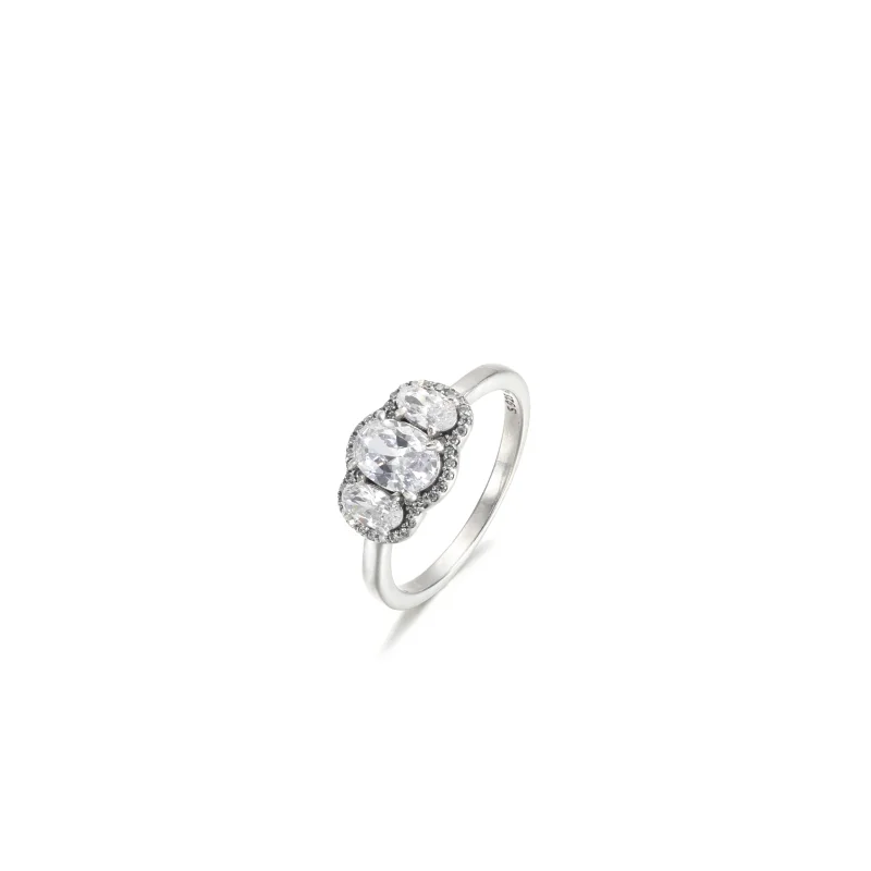 (image for) PANDORA Three Stone Vintage Ring - 190049C01 - View 2