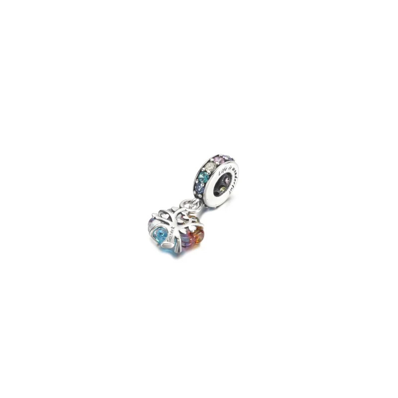 (image for) PANDORA Togetherness Tree Murano Glass Dangle Charm - 790768C01 - View 3