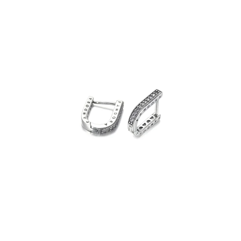 (image for) PANDORA U-shaped Hoop Earrings - 299488C01 - View 2