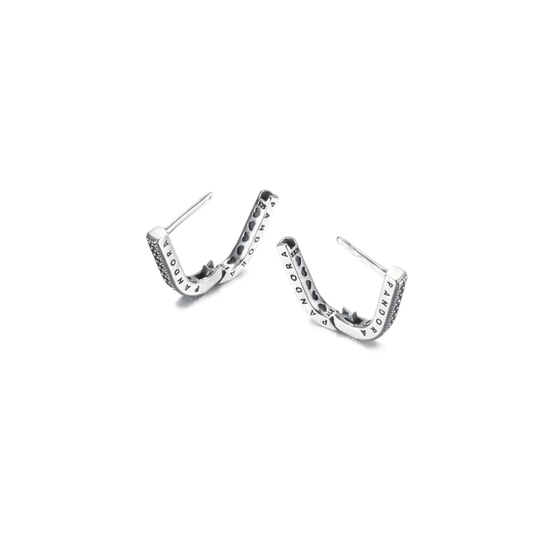 (image for) PANDORA U-shaped Hoop Earrings - 299488C01 - View 3