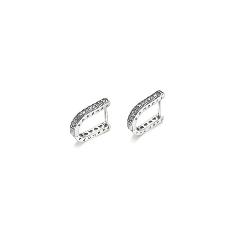 (image for) PANDORA U-shaped Hoop Earrings - 299488C01 - View 5