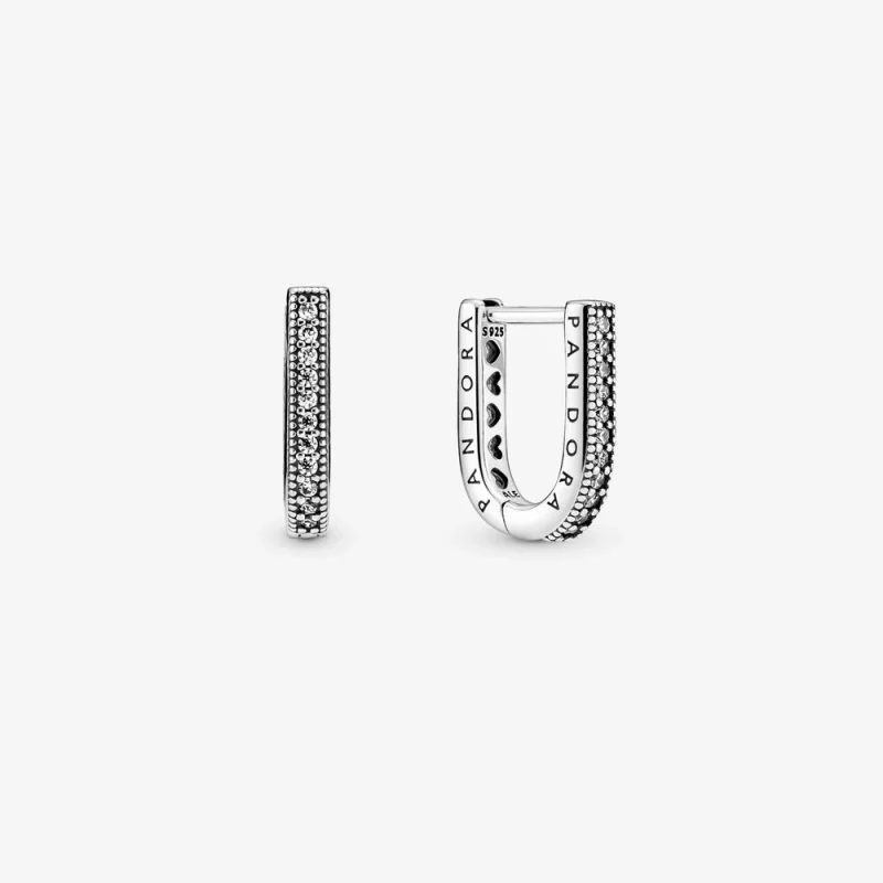 (image for) PANDORA U-shaped Hoop Earrings - 299488C01 - Product Image