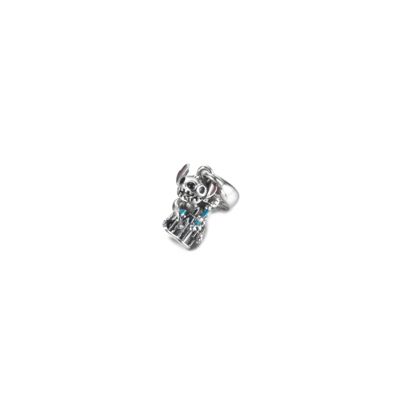 (image for) Stitch and Fantasyland Castle Figural Dangle Charm by Pandora - P400942464807 - View 2