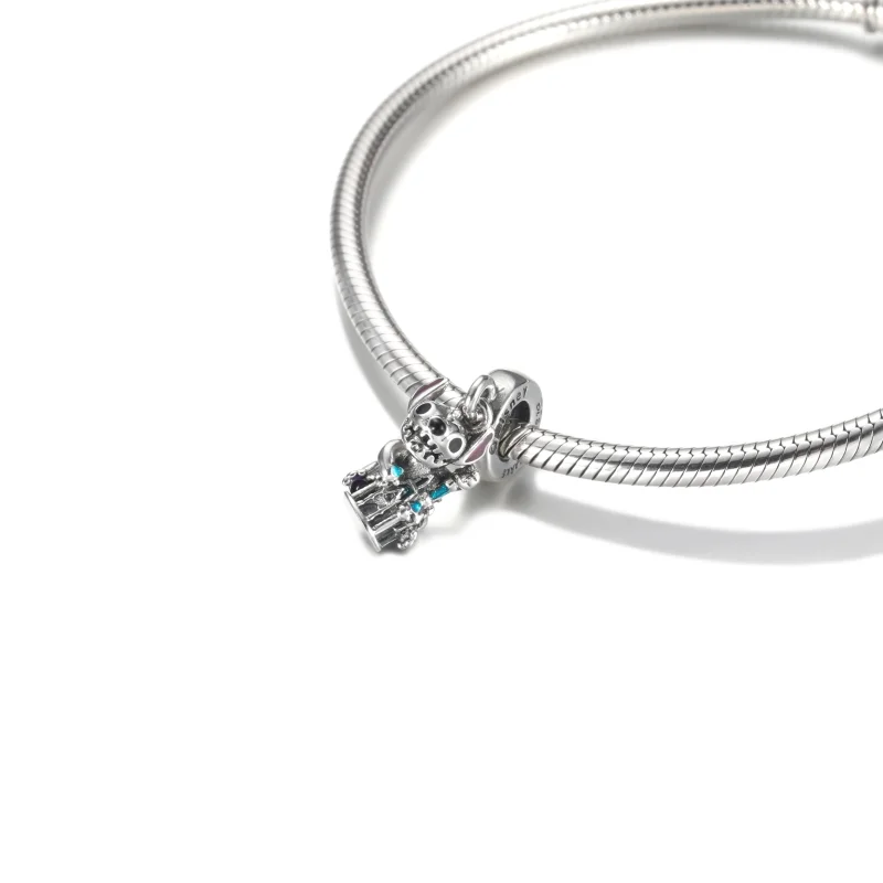 (image for) Stitch and Fantasyland Castle Figural Dangle Charm by Pandora - P400942464807 - View 5