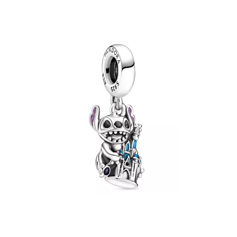 (image for) Stitch and Fantasyland Castle Figural Dangle Charm by Pandora - P400942464807 - Product Image
