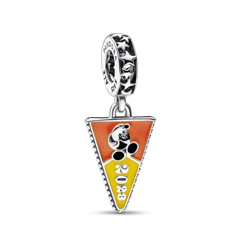 (image for) Disney Parks Pandora 2023 Mickey Mouse Pennant Ice Cream Bar Dangle Charm NIB - P-D-3883 - Product Image