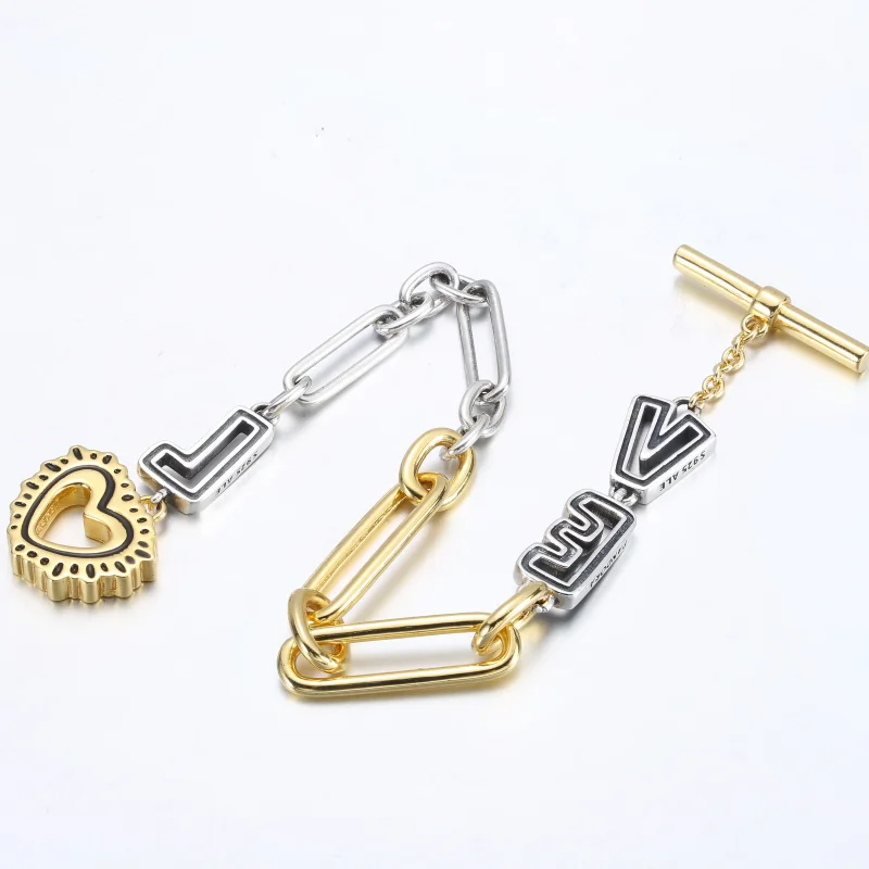 (image for) Keith Haring x Pandora Two-tone Love Links Bracelet - 562223C01 - View 5