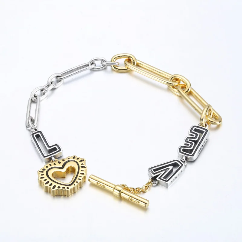 (image for) Keith Haring x Pandora Two-tone Love Links Bracelet - 562223C01 - View 6