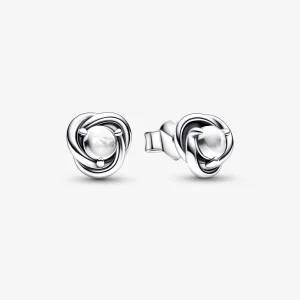 (image for) PANDORA April Birthstone Eternity Circle Stud Earrings - 292335C01