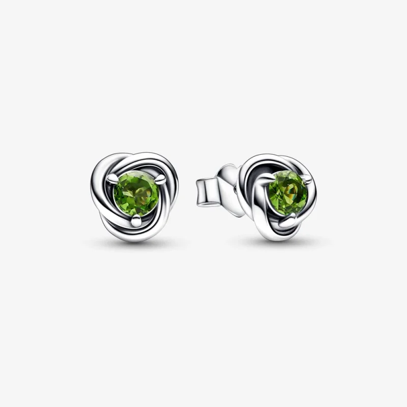 (image for) PANDORA August Birthstone Eternity Circle Stud Earrings - 292334C03 - Product Image