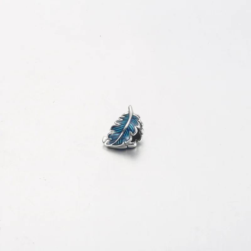 (image for) PANDORA Blue Curved Feather Charm - 792576C01 - View 9