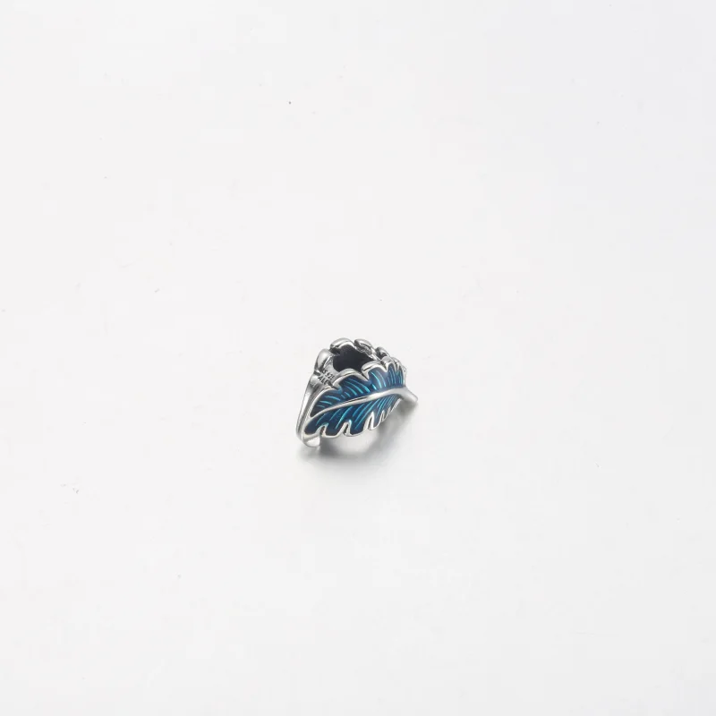 (image for) PANDORA Blue Curved Feather Charm - 792576C01 - View 10