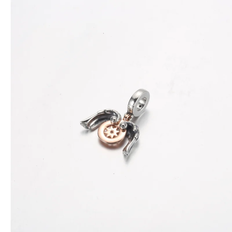 (image for) PANDORA Celestial Compass Angel Wings Dangle Charm - 782359C01 - View 6