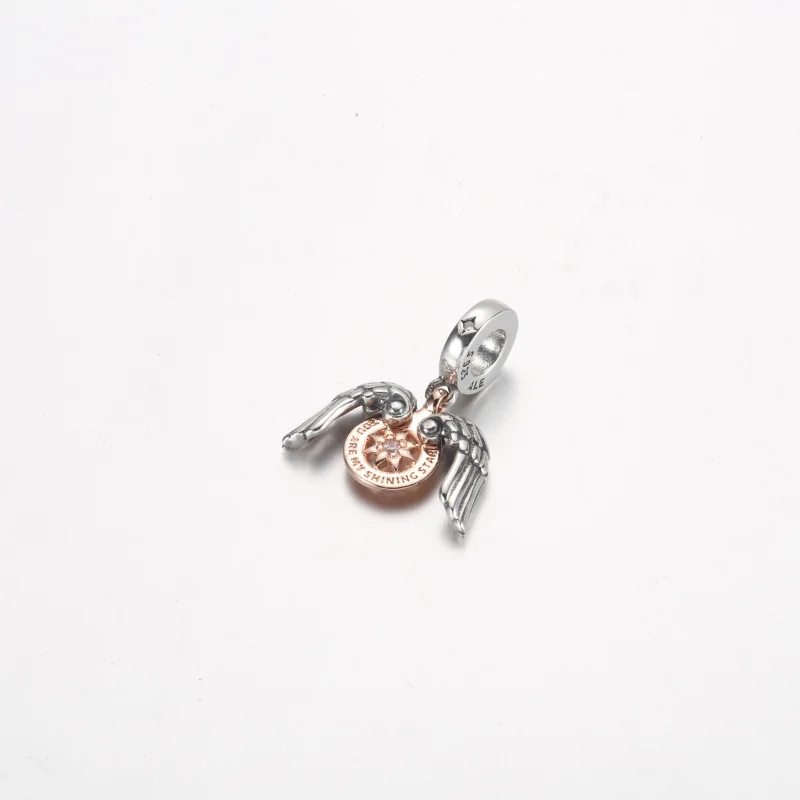 (image for) PANDORA Celestial Compass Angel Wings Dangle Charm - 782359C01 - View 8