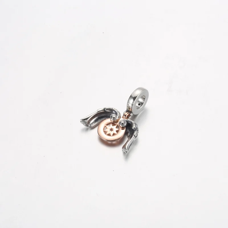 (image for) PANDORA Celestial Compass Angel Wings Dangle Charm - 782359C01 - View 9