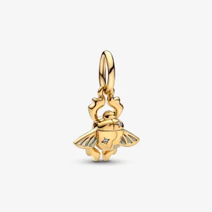 (image for) PANDORA Disney Aladdin Scarab Beetle Dangle Charm - 762345C01