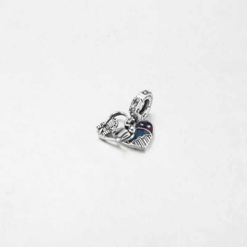 (image for) PANDORA Disney Pixar Wall-E & Eve Glow-in-the-dark Dangle Charm - 792518C01 - View 4