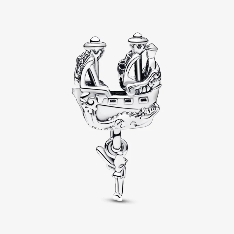 (image for) PANDORA Disney Tinker Bell & Captain Hook's Pirate Ship Charm - 792521C00 - View 3
