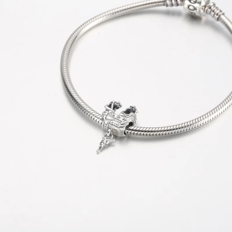 (image for) PANDORA Disney Tinker Bell & Captain Hook's Pirate Ship Charm - 792521C00 - View 13