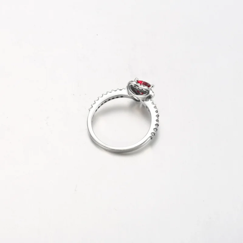 (image for) PANDORA Elevated Red Heart Ring - 198421C02 - View 6