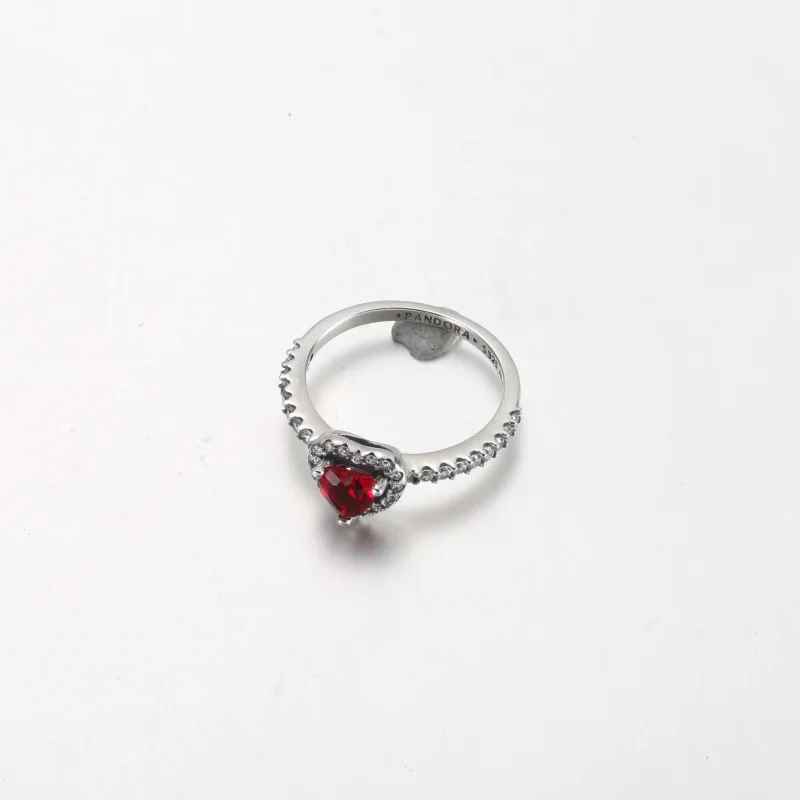 (image for) PANDORA Elevated Red Heart Ring - 198421C02 - View 9