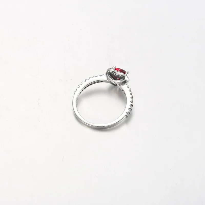 (image for) PANDORA Elevated Red Heart Ring - 198421C02 - View 10