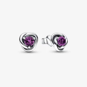 (image for) PANDORA February Purple Eternity Circle Stud Earrings - 292334C02