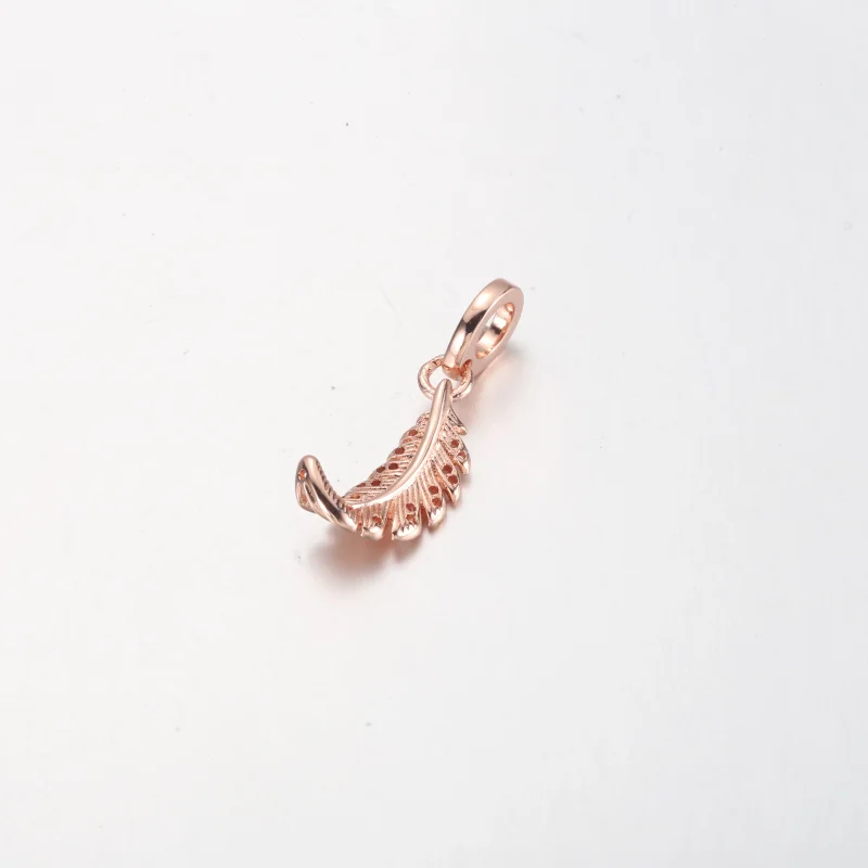 (image for) PANDORA Floating Curved Feather Dangle Charm - 782578C01 - View 6