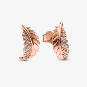 (image for) PANDORA Floating Curved Feather Stud Earrings - 282574C01