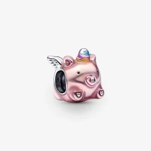 PANDORA Flying Unicorn Pig Charm - 792573C01 (image for) PANDORA Flying Unicorn Pig Charm - 792573C01