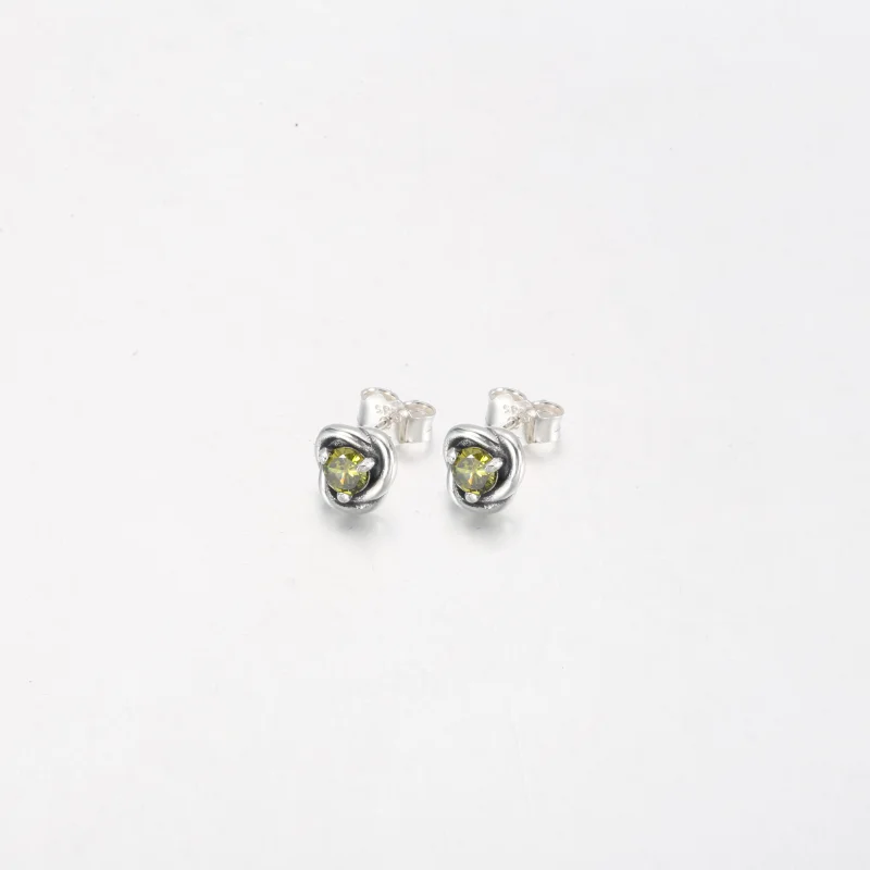 (image for) PANDORA June White Eternity Circle Stud Earrings - 292335C03 - View 7