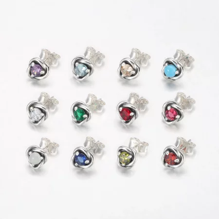 PANDORA June White Eternity Circle Stud Earrings - 292335C03