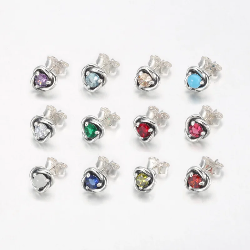 (image for) PANDORA June White Eternity Circle Stud Earrings - 292335C03 - View 4