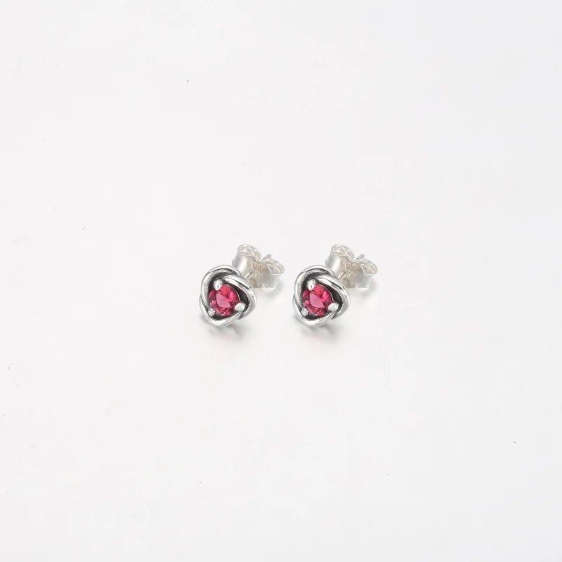 (image for) PANDORA June White Eternity Circle Stud Earrings - 292335C03 - View 11