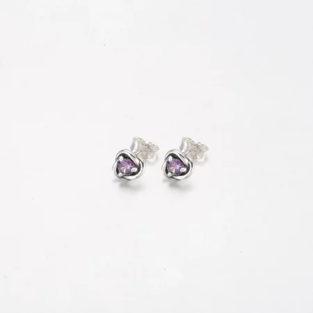 PANDORA June White Eternity Circle Stud Earrings - 292335C03